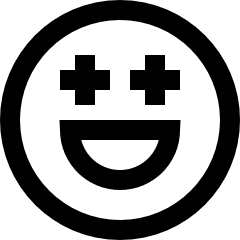 Smiley Sparks Icon from Sharp Line Set