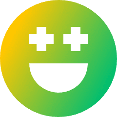 Smiley Sparks Icon from Sharp Gradient Set