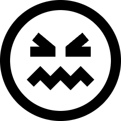 Smiley Stressed Icon from Sharp Line Set