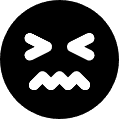 Smiley Stressed Icon from Core Solid Set