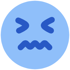Smiley Stressed Icon from Plump Flat Set