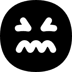 Smiley Stressed Icon from Flex Solid Set