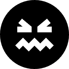 Smiley Stressed Icon from Sharp Solid Set