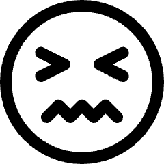 Smiley Stressed Icon from Core Line Set