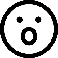 Smiley Surprised Icon from Core Line Set