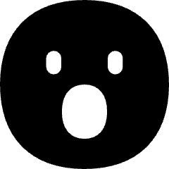 Smiley Surprised Icon from Flex Solid Set