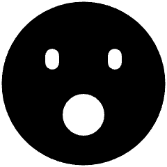 Smiley Surprised Icon from Plump Solid Set