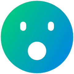 Smiley Surprised Icon from Plump Gradient Set
