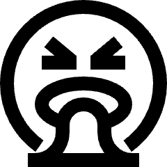 Smiley Throw Up Icon from Sharp Line Set