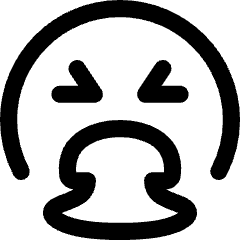 Smiley Throw Up Icon from Core Line Set