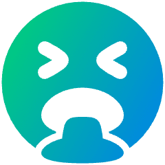 Smiley Throw Up Icon from Plump Gradient Set