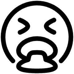 Smiley Throw Up Icon from Plump Line Set