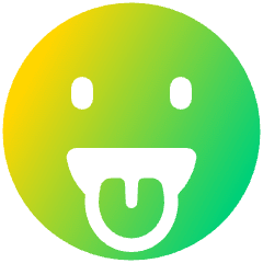 Smiley Tongue Out Icon from Plump Gradient Set
