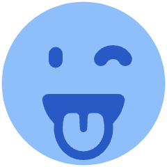 Smiley Tongue Out And Wink Icon from Plump Flat Set