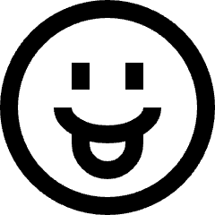 Smiley Tongue Out Icon from Sharp Line Set