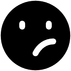 Smiley Unhappy Icon from Plump Solid Set