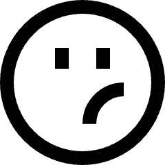Smiley Unhappy Icon from Sharp Line Set
