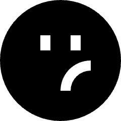 Smiley Unhappy Icon from Sharp Solid Set