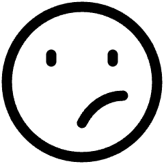 Smiley Unhappy Icon from Plump Line Set