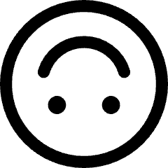 Smiley Upside Down Icon from Core Line Set