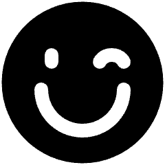 Smiley Wink Icon from Plump Solid Set