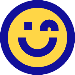 Smiley Wink Icon from Sharp Pop Set