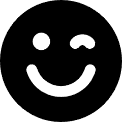 Smiley Wink Icon from Core Solid Set
