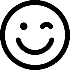 Smiley Wink Icon from Core Line Set