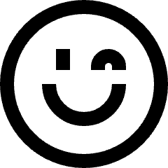 Smiley Wink Icon from Sharp Line Set