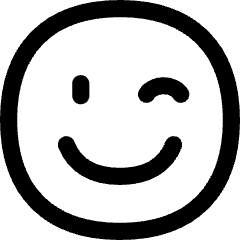 Smiley Wink Icon from Flex Line Set