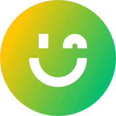 Smiley Wink Icon from Sharp Gradient Set