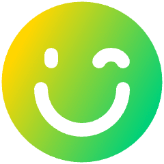 Smiley Wink Icon from Plump Gradient Set