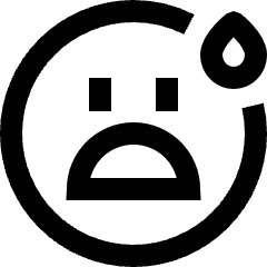 Smiley Worried Icon from Sharp Line Set