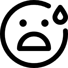 Smiley Worried Icon from Core Line Set