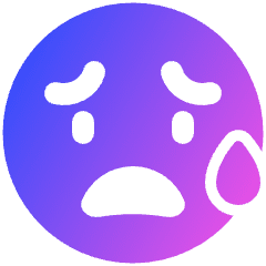 Smiley Worried Icon from Plump Gradient Set
