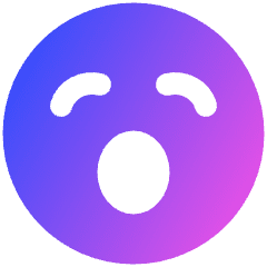 Smiley Yawn Icon from Plump Gradient Set