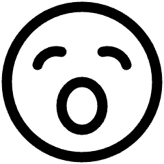Smiley Yawn Icon from Plump Line Set