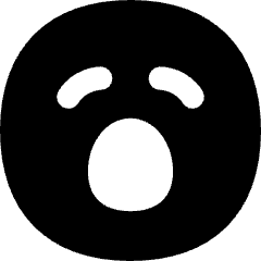 Smiley Yawn Icon from Flex Solid Set