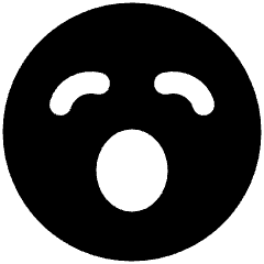 Smiley Yawn Icon from Plump Solid Set