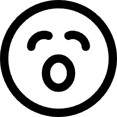 Smiley Yawn Icon from Core Line Set