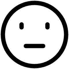 Straight Face Icon from Plump Line Set