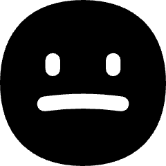 Straight Face Icon from Flex Solid Set