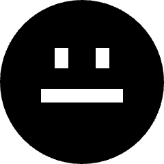 Straight Face Icon from Sharp Solid Set