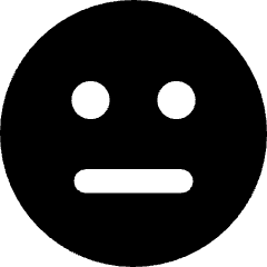Straight Face Icon from Core Solid Set
