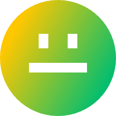 Straight Face Icon from Sharp Gradient Set