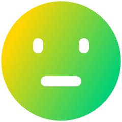 Straight Face Icon from Plump Gradient Set