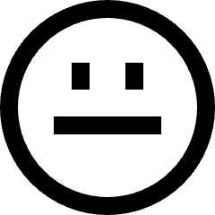 Straight Face Icon from Sharp Line Set