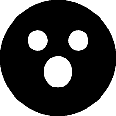 Surprised Face Smiley Icon from Micro Solid Set