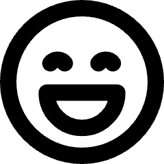 Very Happy Face Smiley 2 Icon from Micro Line Set