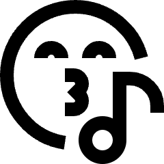Whistling Icon from Sharp Line Set
